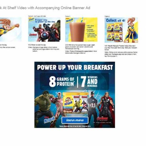 Nesquik At-Shelf Video with Accompanying Online Banner Ad